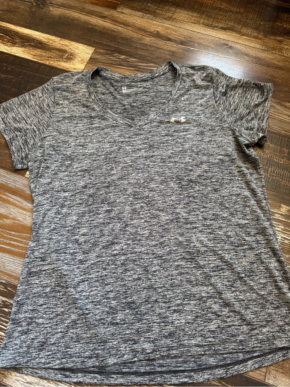 Under Armour Women's Gray Heather V-Neck Performance Tee